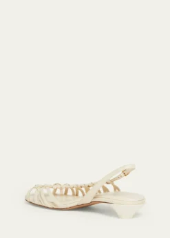 ChloeEstra Asymmetric Knotted Leather Sandals