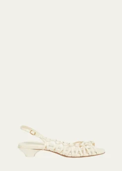 ChloeEstra Asymmetric Knotted Leather Sandals