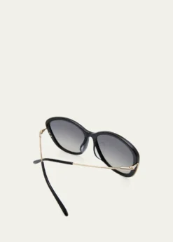 ChloeGradient Round Acetate Sunglasses