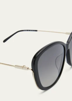 ChloeGradient Round Acetate Sunglasses