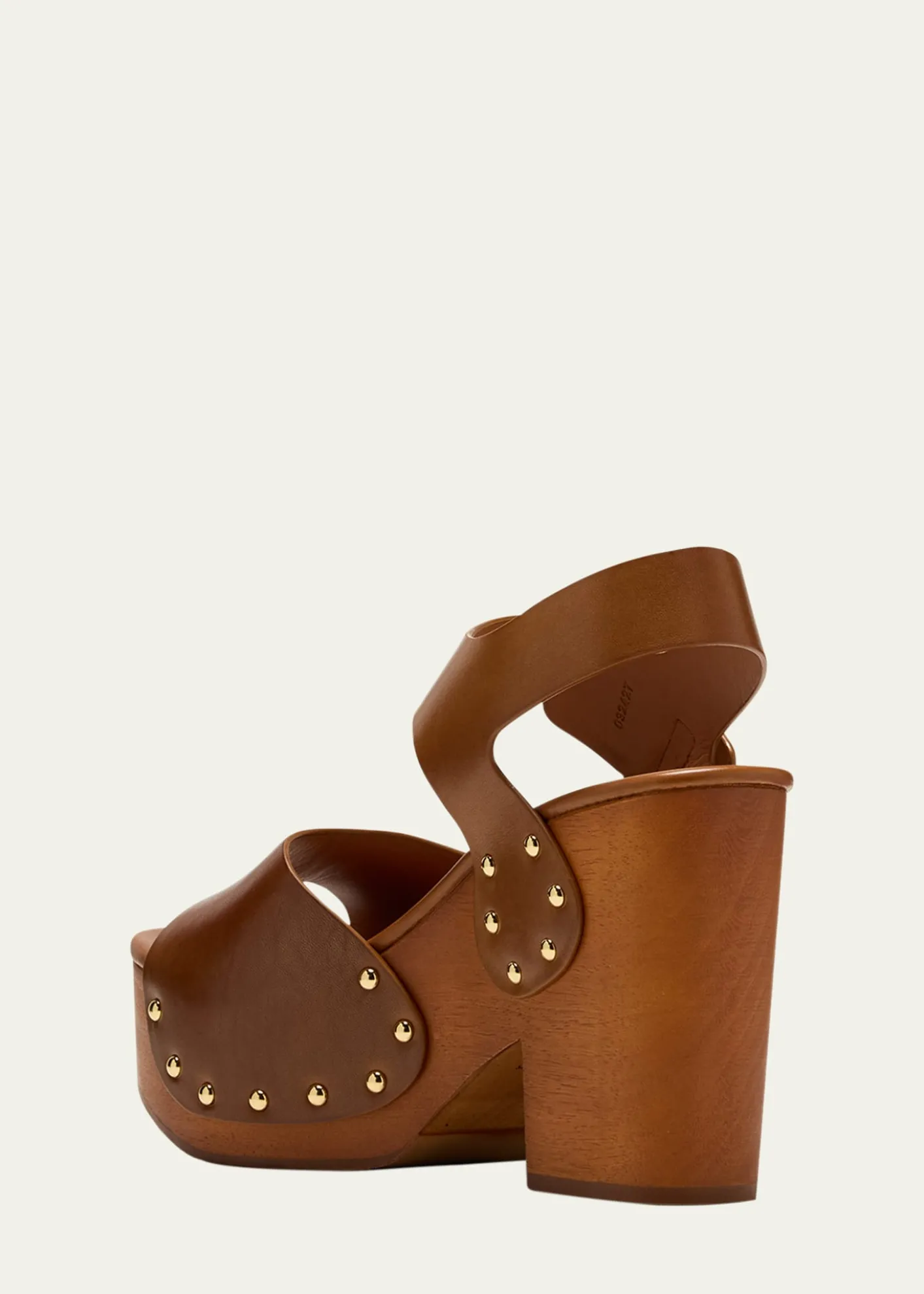 ChloeJeannette Leather Clog Platform Sandals