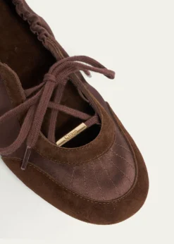 ChloeKick Lace-Up Ballerina Flats