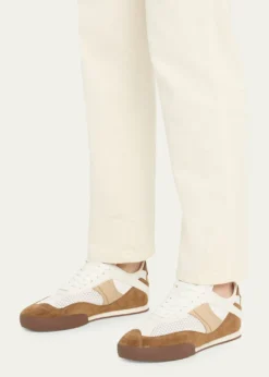 ChloeKick Mesh and Leather Low-Top Sneakers