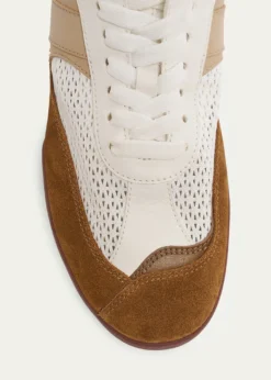 ChloeKick Mesh and Leather Low-Top Sneakers