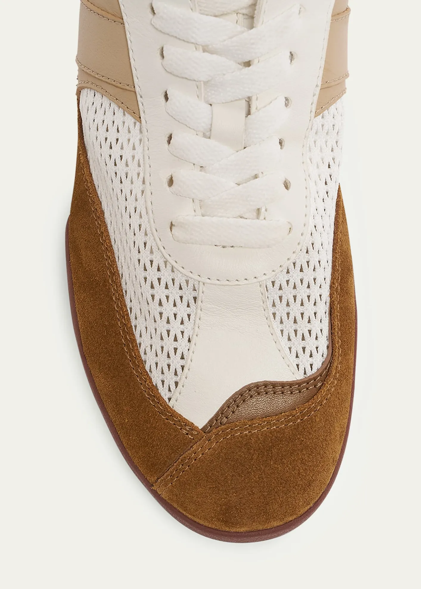ChloeKick Mesh and Leather Low-Top Sneakers