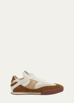 ChloeKick Mesh and Leather Low-Top Sneakers