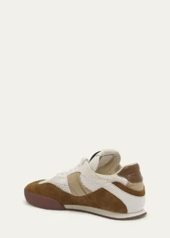 ChloeKick Mesh and Leather Low-Top Sneakers