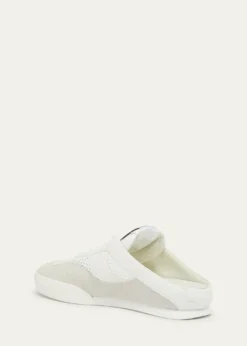 ChloeKick Mesh and Leather Low-Top Mule Sneakers