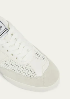ChloeKick Mesh and Leather Low-Top Mule Sneakers