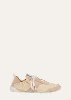 ChloeKick Mixed Leather Low-Top Sneakers