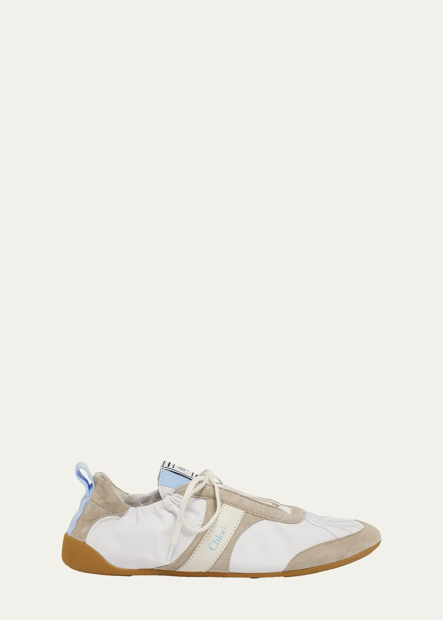 ChloeKick Mixed Leather Low-Top Sneakers