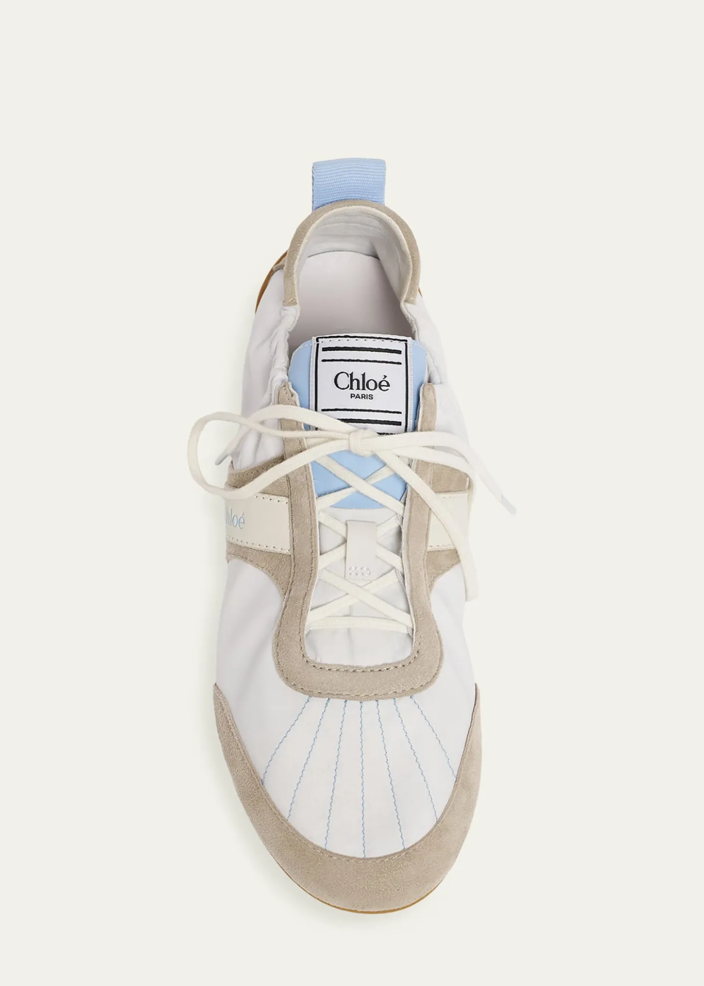 ChloeKick Mixed Leather Low-Top Sneakers