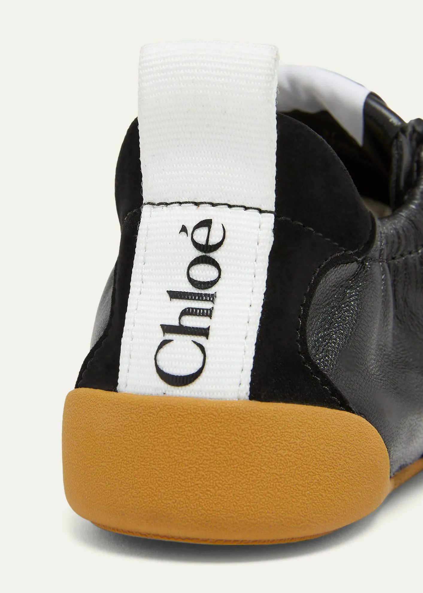 ChloeKick Mixed Leather Low-Top Sneakers