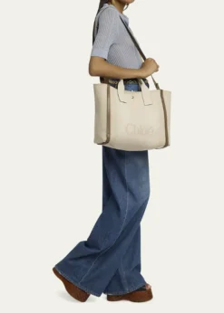 ChloeLarge Carry Tote Bag in Jacquard Canvas