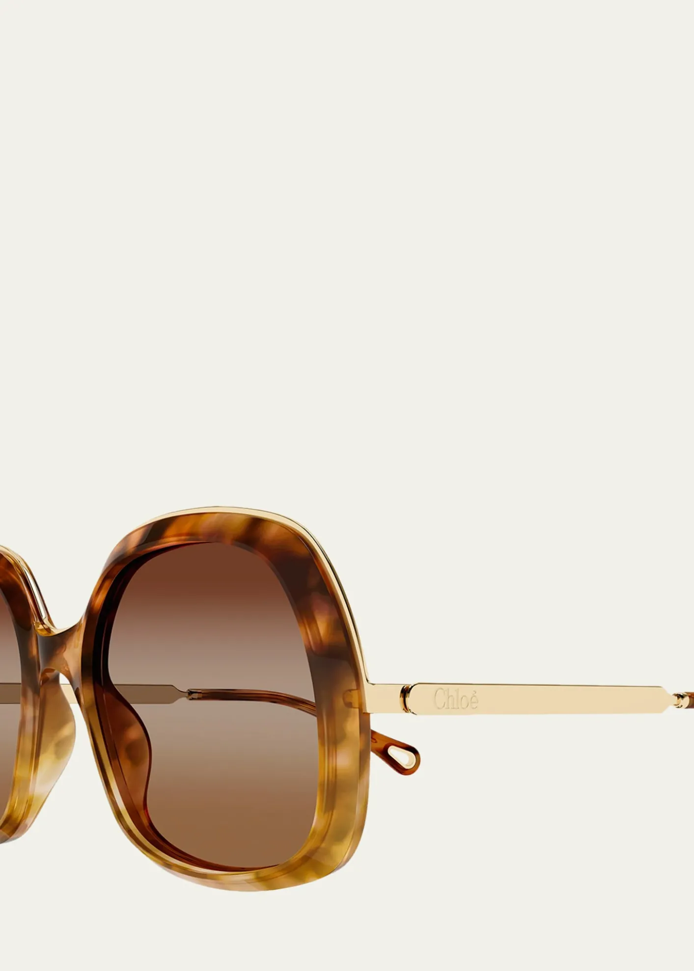 ChloeLeia 56mm Acetate & Metal Square Sunglasses