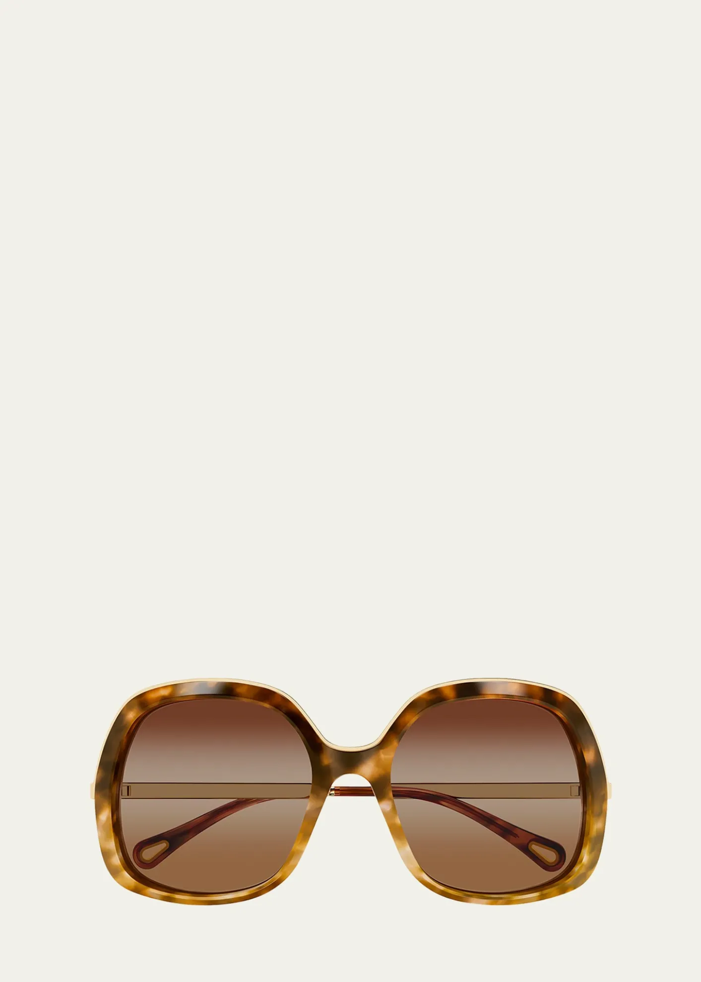 ChloeLeia 56mm Acetate & Metal Square Sunglasses