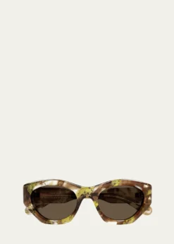 ChloeLogo Acetate Cat-Eye Sunglasses