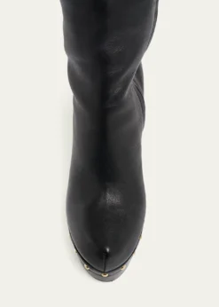 ChloeLola Leather Over-the-Knee Clog Boots