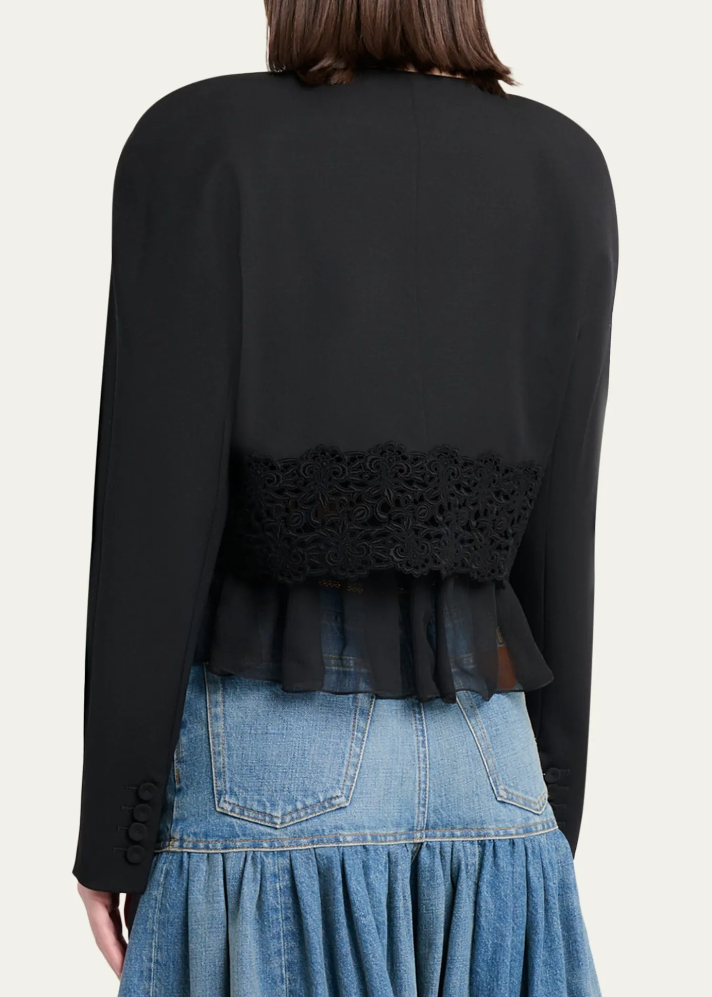 ChloeLower Impact Wool Grain De Poudre Jacket
