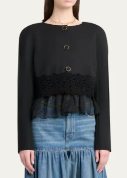 ChloeLower Impact Wool Grain De Poudre Jacket
