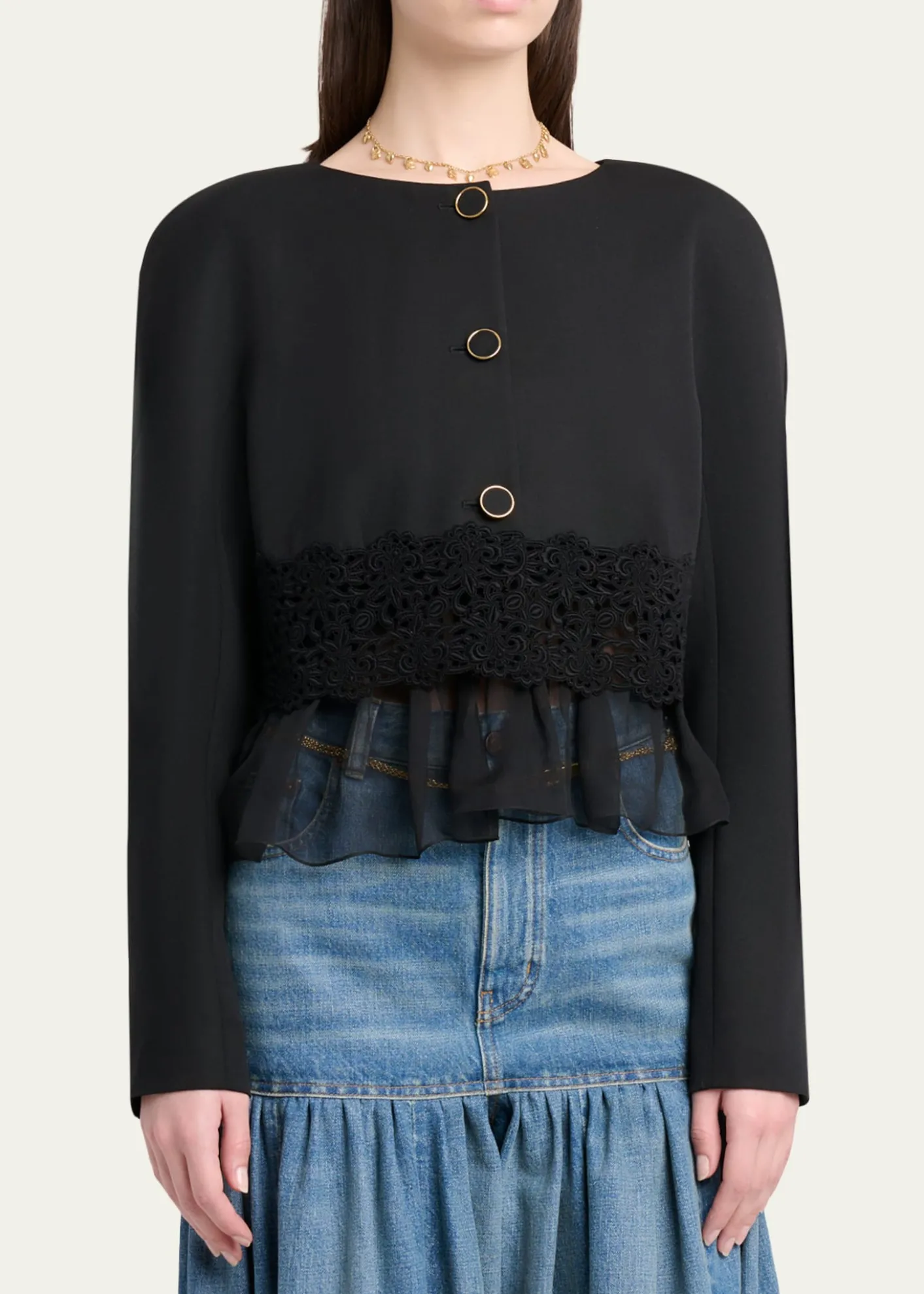 ChloeLower Impact Wool Grain De Poudre Jacket