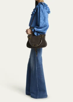 ChloeMarcie Double Carry Satchel in Calfskin Suede