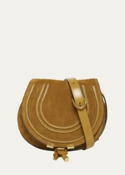 ChloeMarcie Flap Saddle Crossbody Bag in Suede