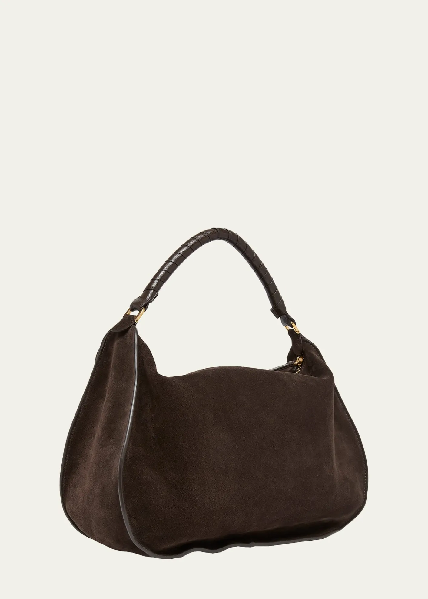 ChloeMarcie Large Saddle Shoulder Bag in Suede