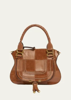 ChloeMarcie Medium Saddle Shoulder Bag in Patchwork Leather