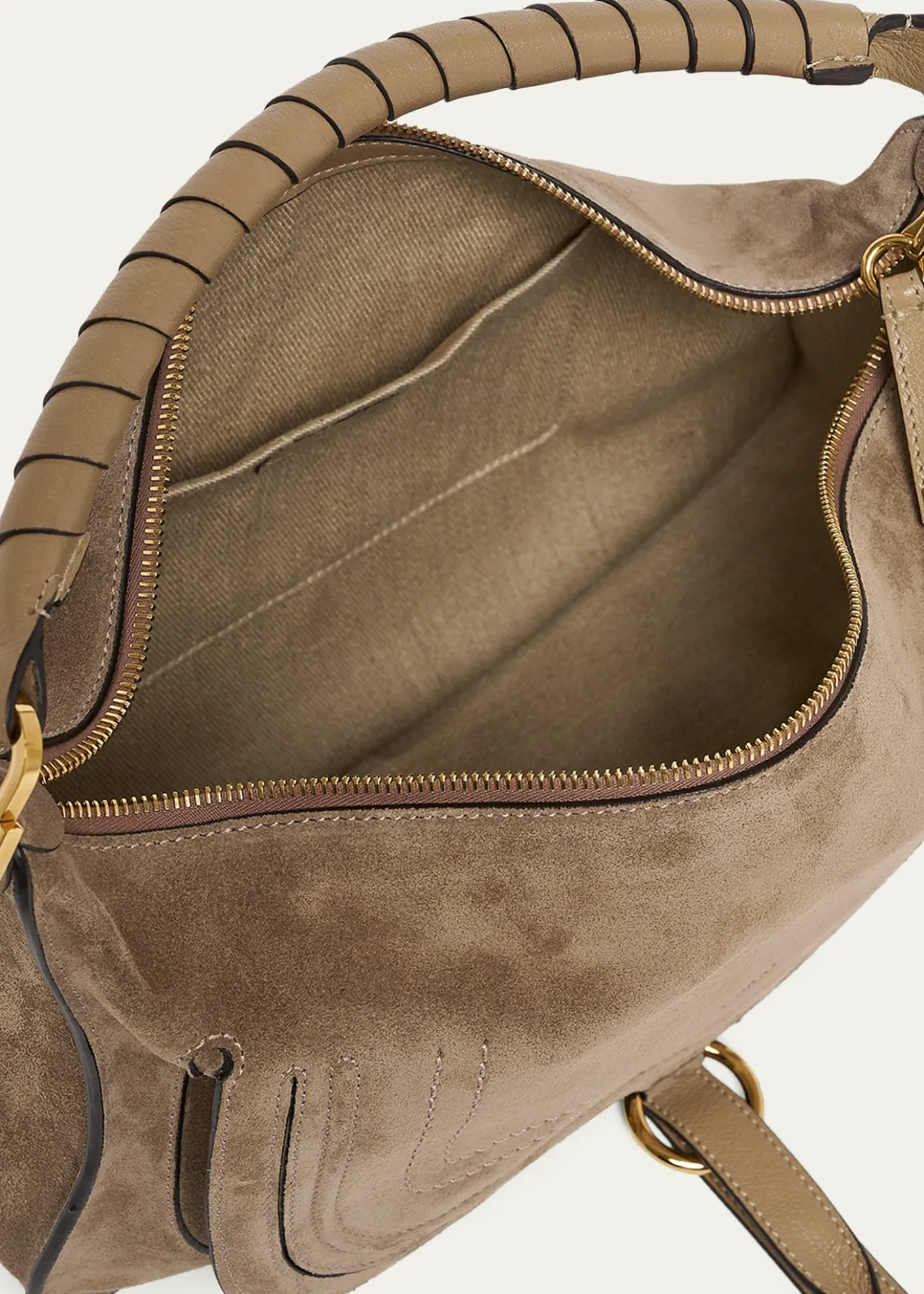 ChloeMarcie Medium Saddle Shoulder Bag in Suede