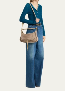 ChloeMarcie Medium Saddle Shoulder Bag in Suede