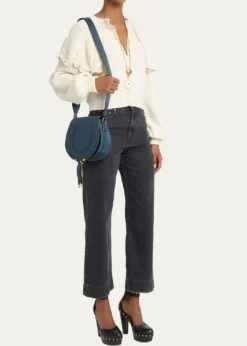 ChloeMarcie Medium Slim Crossbody Bag in Grained Calfskin