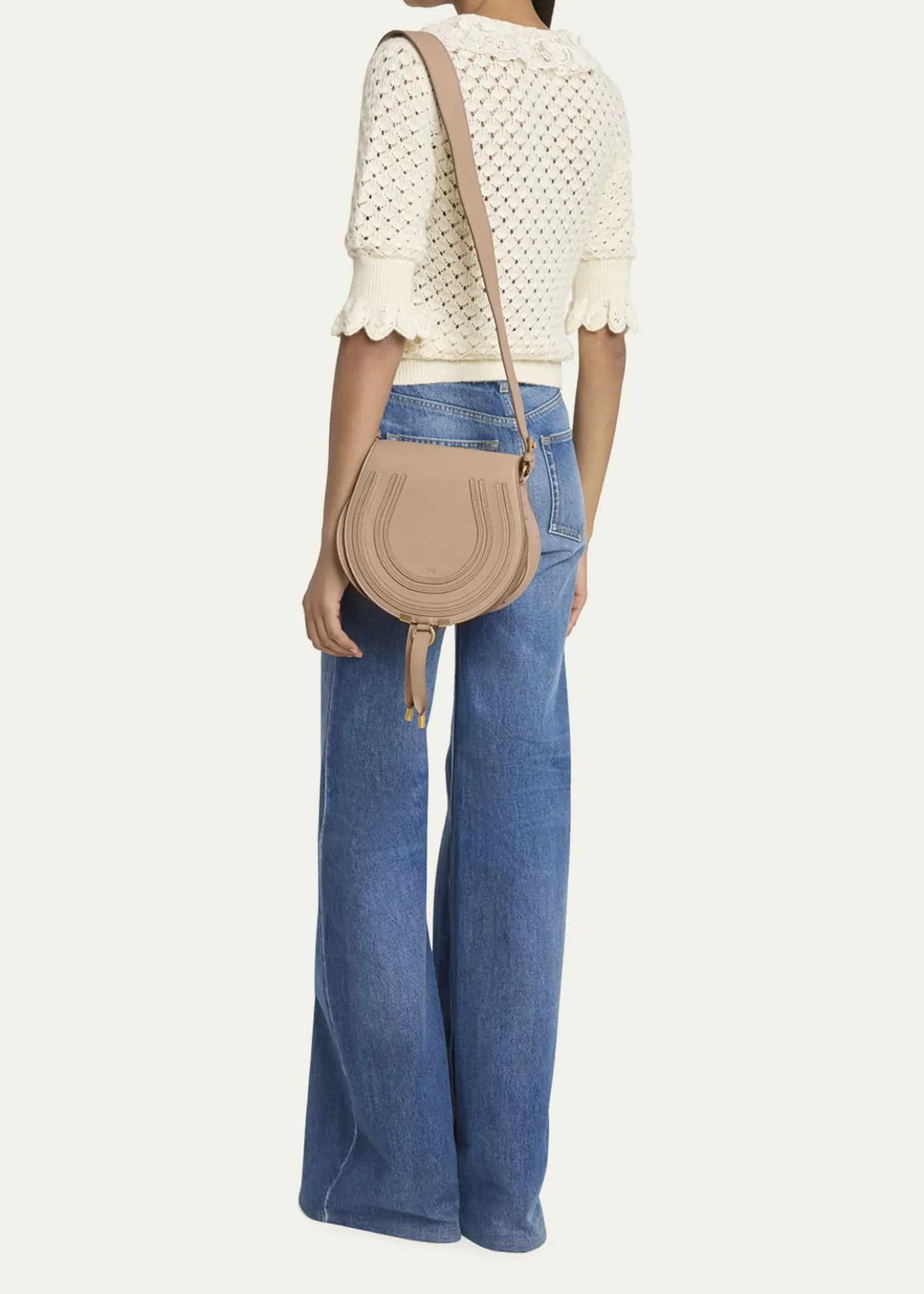 ChloeMarcie Medium Slim Crossbody Bag in Grained Calfskin
