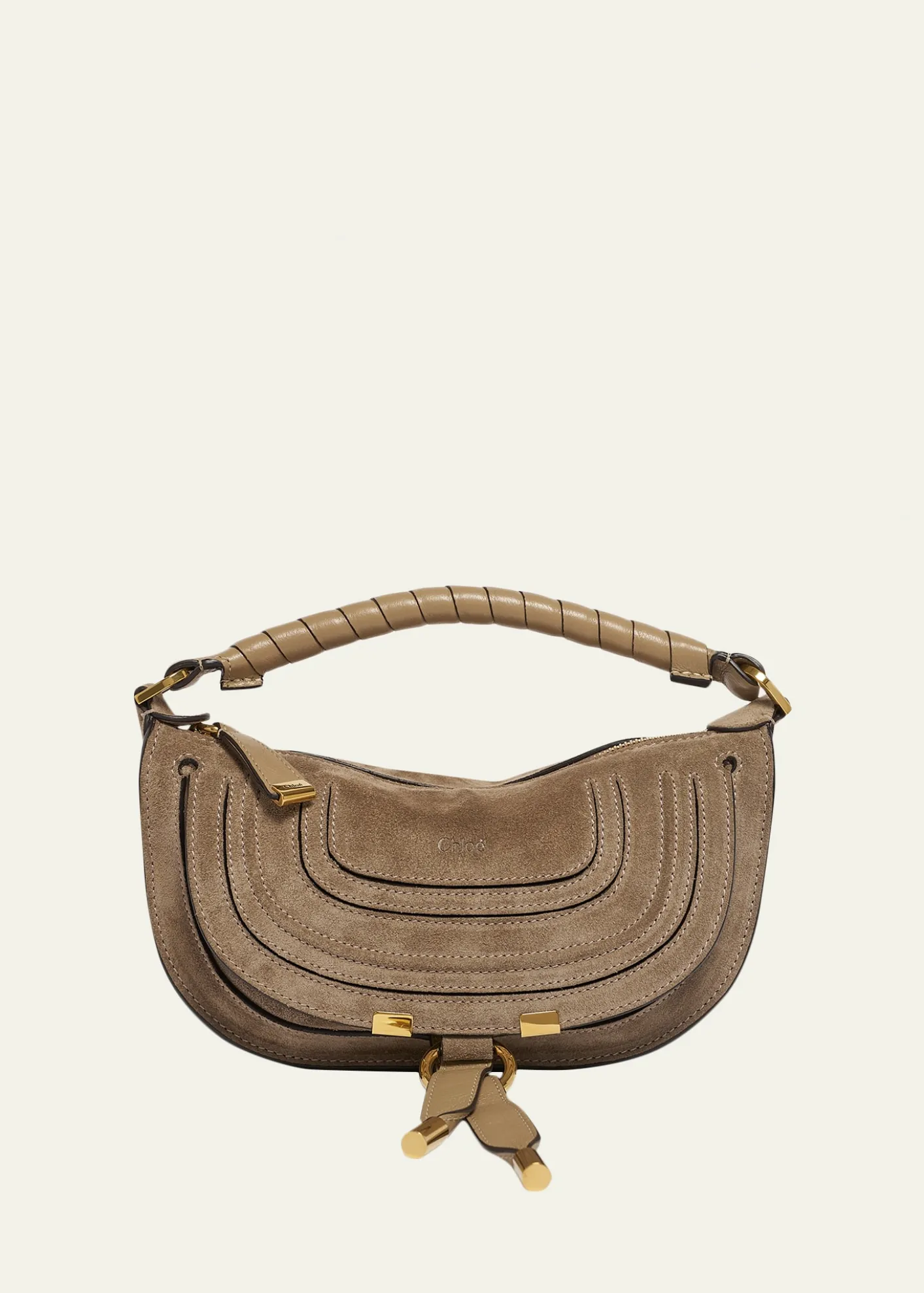 ChloeMarcie Mini Saddle Crossbody Bag in Suede