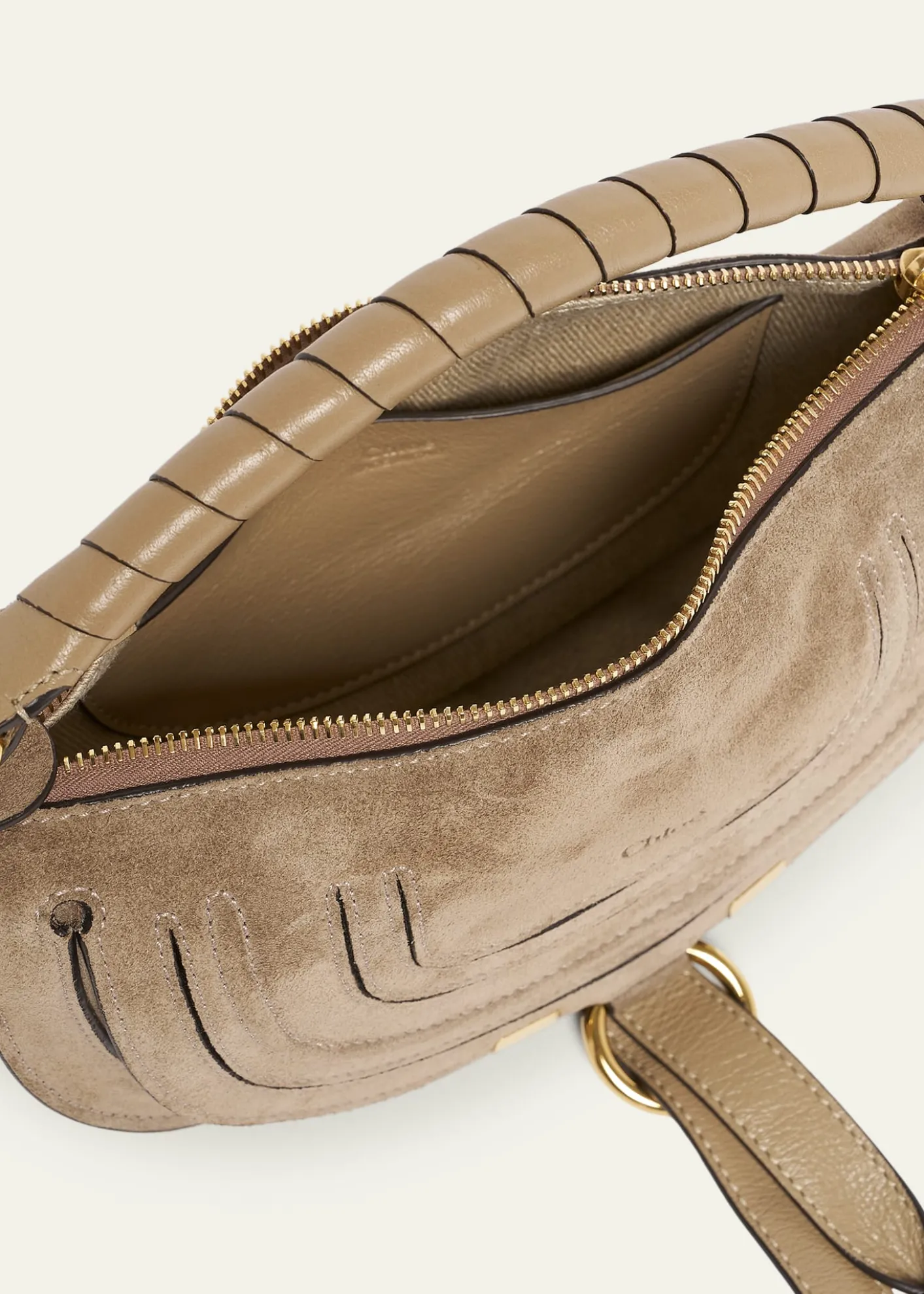 ChloeMarcie Mini Saddle Crossbody Bag in Suede