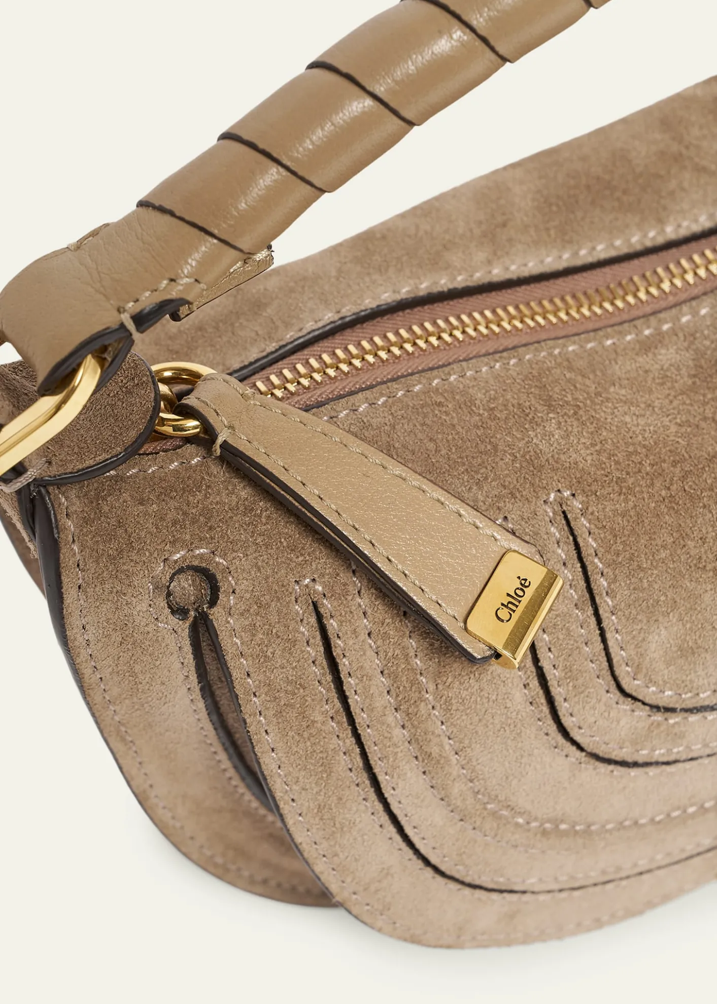 ChloeMarcie Mini Saddle Crossbody Bag in Suede