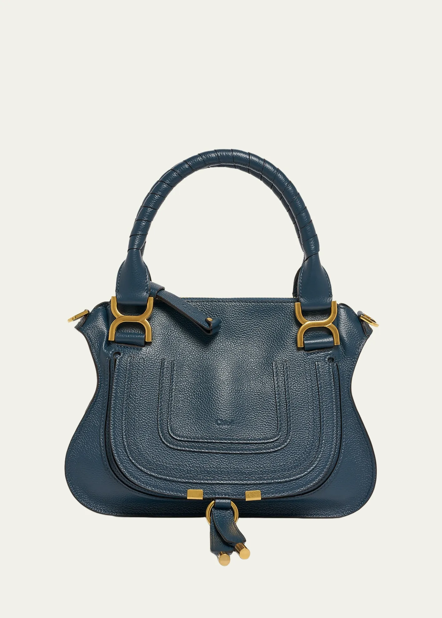 ChloeMarcie Small Satchel Bag in Grained Calfskin