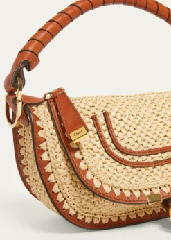 ChloeMarcie Top-Handle Bag in Viscose Raffia