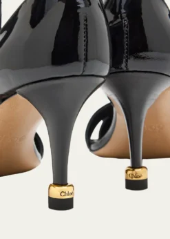 Chloe70mm Cleia Studded Patent Leather Pumps