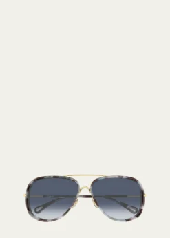 Chloe53mm Gradient Aviator Sunglasses