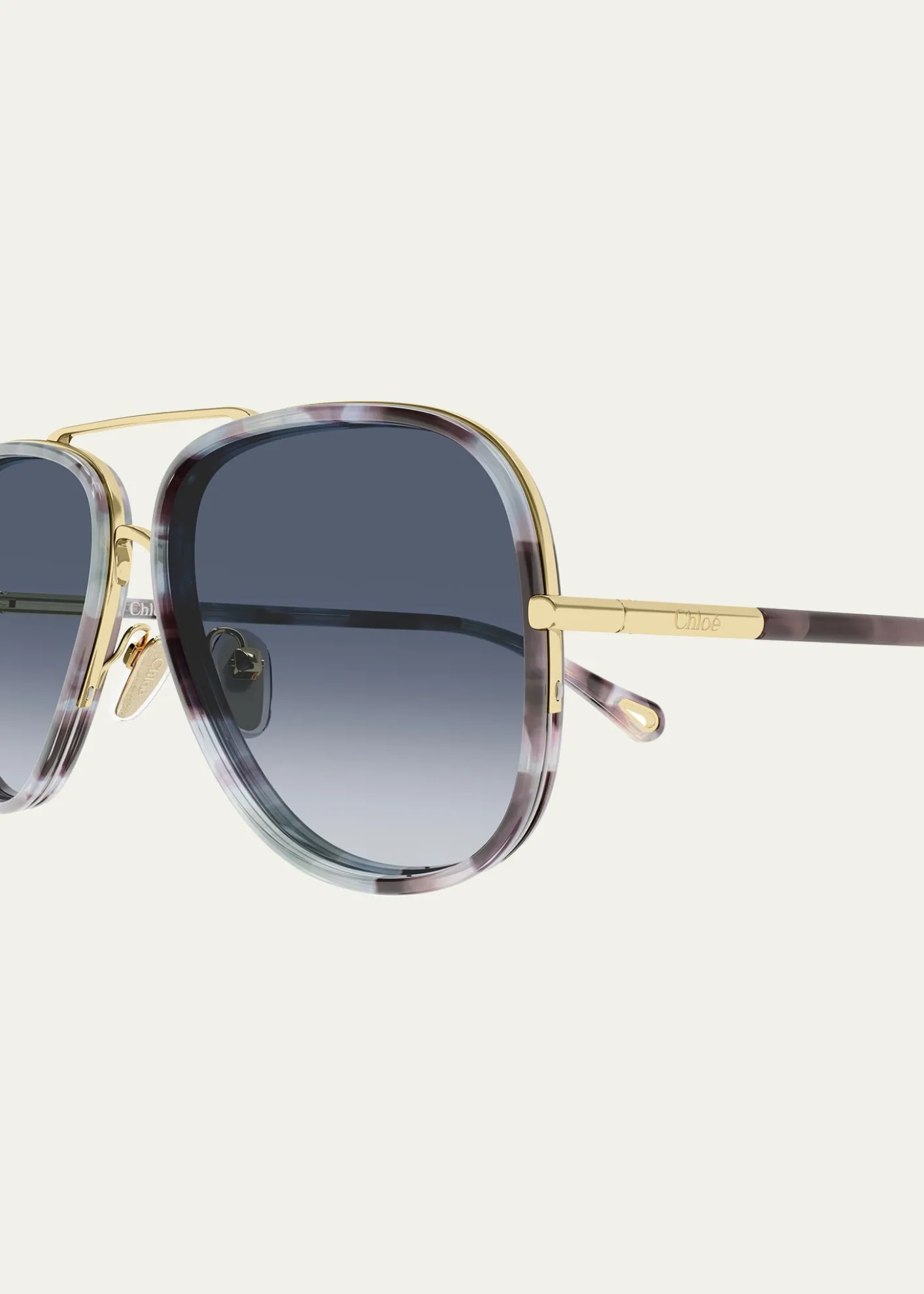 Chloe53mm Gradient Aviator Sunglasses