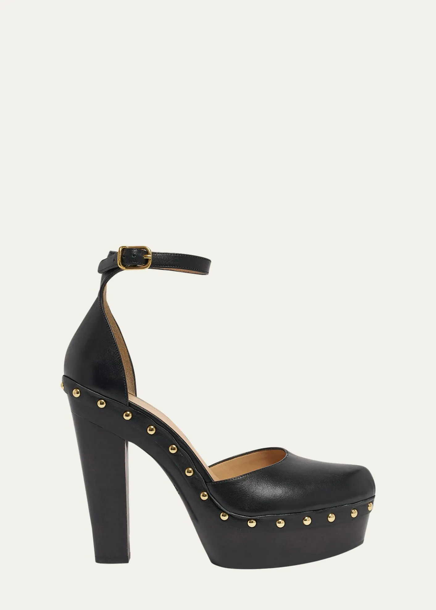 Chloe130mm Lola Leather Platform Pumps