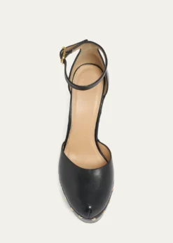 Chloe130mm Lola Leather Platform Pumps