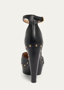 Chloe130mm Lola Leather Platform Pumps