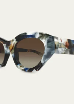Chloe53mm Recycled Acetate Cat-Eye Sunglasses