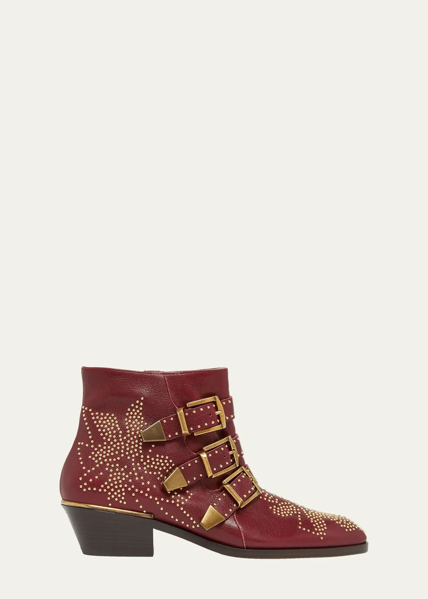 Chloe40mm Susanna Studded Leather Ankle Booties