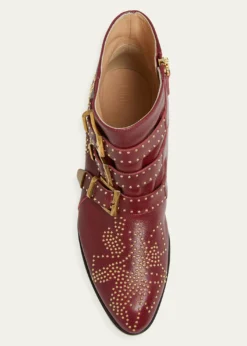 Chloe40mm Susanna Studded Leather Ankle Booties