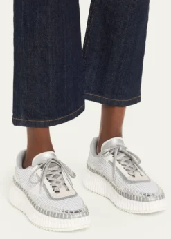 ChloeNama Mesh Stitch Walking Sneakers