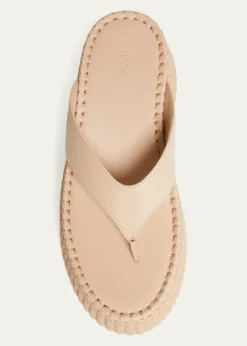 ChloeNama Platform Leather Thong Sandals