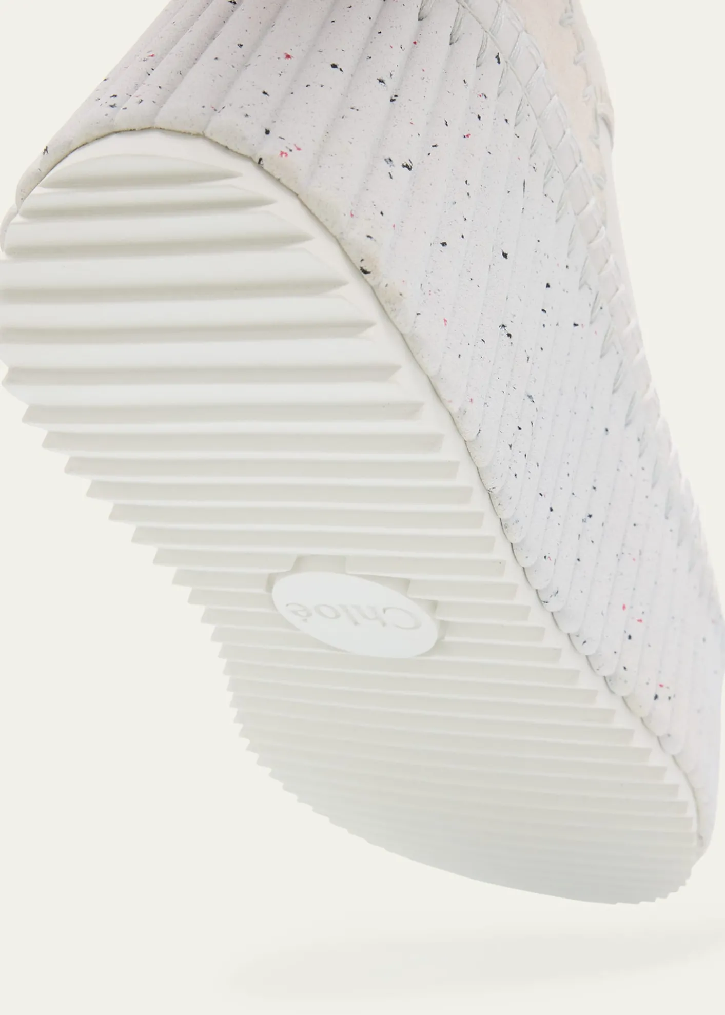 ChloeNama Platform Speckled Mix Leather Sneakers